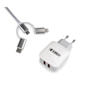 Wall Charger Subblim SUB-CHG-1ZWC01 White Silver 12 W