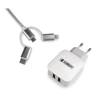 Wall Charger Subblim SUB-CHG-1ZWC01 White Silver 12 W