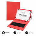 Case for Tablet and Keyboard Subblim SUB-KT1-USB002 Red Spanish Qwerty