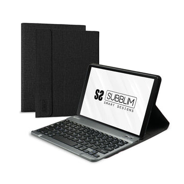 Case for Tablet and Keyboard Subblim SUBKT3BTS055 Black Spanish Qwerty QWERTY