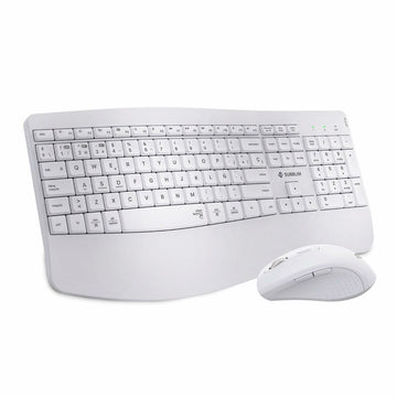 Keyboard and Mouse Subblim OFFICE PROWAVE Spanish Qwerty White