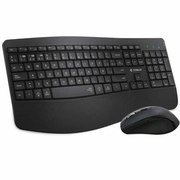 Keyboard and Mouse Subblim OFFICE PROWAVE Black Spanish Qwerty QWERTY