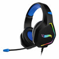 Headphones with Microphone Krom HotWheels Black Blue Multicolour Black/Blue