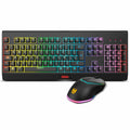 Keyboard with Gaming Mouse Krom NXKROMKBLSP Black Spanish Qwerty