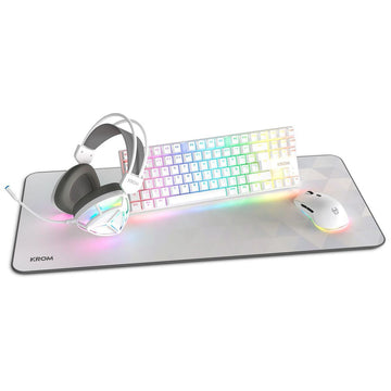 Keyboard and Mouse Krom NXKROMKLASS White