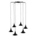 Ceiling Light 51,5 x 51,5 x 100 cm Black Golden Metal Ø 18,5 cm