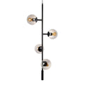 Ceiling Light 40 x 40 x 234 cm Crystal Black Metal Ø 15 cm Modern