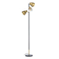 Floor Lamp 30 x 30 x 155 cm Black Golden Metal