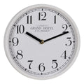 Wall Clock White Wood Crystal 22 x 22 x 4,5 cm