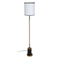 Floor Lamp White Black Golden Iron Fabric 40 W 28 x 28 x 157 cm