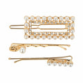 Bun hairpins Inca  Golden Beads 3 Pieces