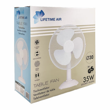 Table Fan Lifetime White 35 W 34 x 23,5 x 46 cm