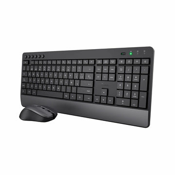 Keyboard and Mouse Trust Trezo Black Spanish Qwerty Spanish QZERTY