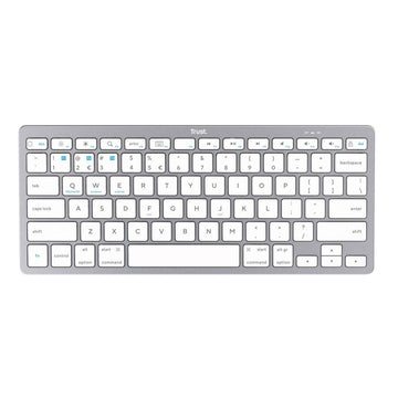 Wireless Keyboard Trust 24651 Qwerty US Silver Monochrome