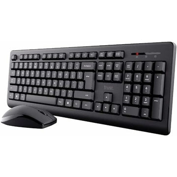 Keyboard and Mouse Trust 25433 PRIMO Black Spanish Qwerty
