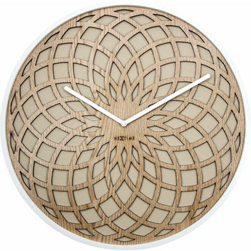 Wall Clock Nextime Cream Wood (Refurbished B)