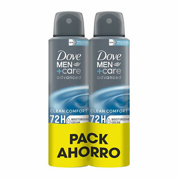 Spray Deodorant Dove men clean confort 150 ml Fresh Men 2 Pieces (2 Units)
