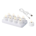 LED Candle Lumineo 486715 White Rechargeable Inside (8 Units)