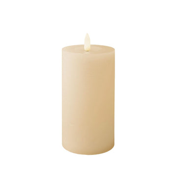 LED Candle Lumineo Beige Cream Ø 7 x 15 cm (AAA)