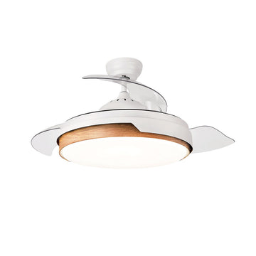 Ceiling Fan with Light Romimex White Natural