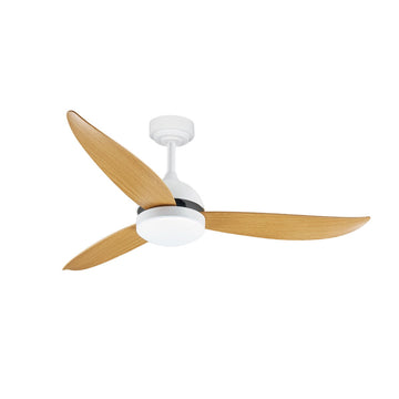 Ceiling Fan with Light Romimex White Natural