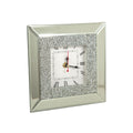 Table clock Romimex Silver Glass 20 x 5 x 20 cm