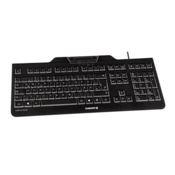 Keyboard with Reader Cherry JK-A0100ES-2 Spanish Qwerty Black