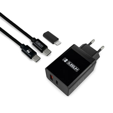 Wall Charger Subblim SUBCHG-3WPD11 Black