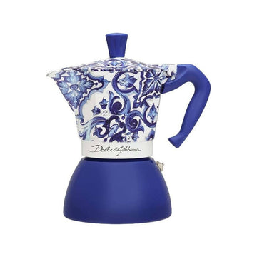 Italian Coffee Pot Bialetti MOKA D&G Blue Aluminium 6 Cups