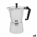 Italian Coffee Pot Quttin Aluminium 6 Cups (6 Units)