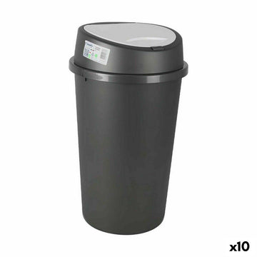 Rubbish Bin Tontarelli Push Grey White 25 L (10 Units)