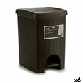 Pedal bin Stefanplast Elegance Brown Plastic 20 L (6 Units)