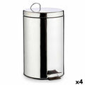 Pedal bin Silver Stainless steel Plastic 12 L (4 Units)