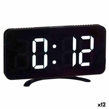 Table-top Digital Clock Gift Decor Black (12 Units)