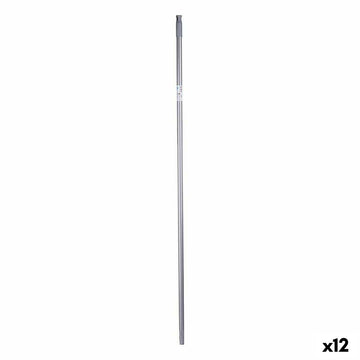Broom handle Grey Metal 2,3 x 130 x 2,3 cm (12 Units)