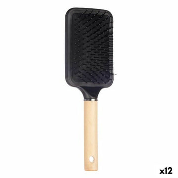 Brush Berilo Brown Black Wood Silicone Plastic (12 Units)