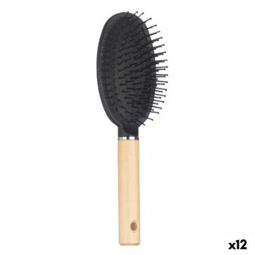 Brush Berilo Brown Black Wood Silicone Plastic (12 Units)