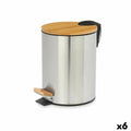 Pedal bin Berilo B0353S-3L Brown Silver Bamboo Stainless steel 3 L (6 Units)