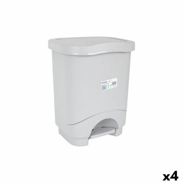 Waste bin with pedal Tontarelli Idea Grey 24 L (4 Units)