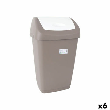 Rubbish bin Tontarelli Aurora Grey 55 L (6 Units)