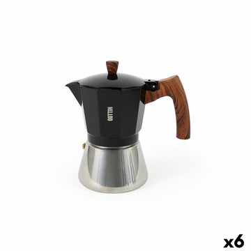 Italian Coffee Pot Quttin Black (6 Units)