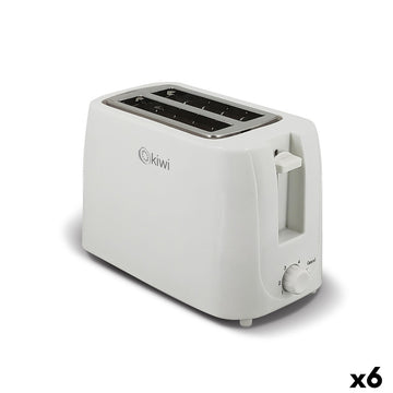 Toaster Kiwi Kiwi White Silver 750 W 6 Units