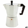 Italian Coffee Pot Quid Cesena Steel Aluminium Bakelite 6 Cups (6 Units)