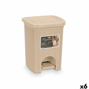 Rubbish bin Stefanplast 30134 Beige Plastic 6 L (6 Units)
