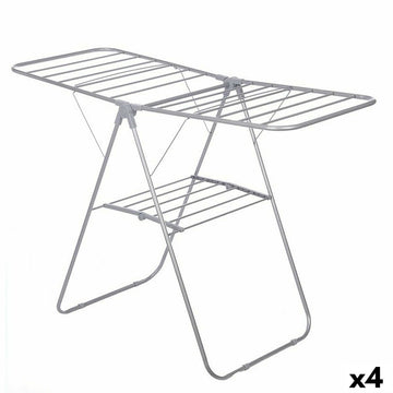 Folding clothes line Grey Metal 136,5 x 59 x 93,5 cm (4 Units)