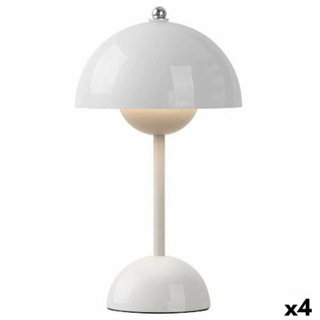 Desk lamp Gift Decor White 1,5 W Mushroom (4 Units)