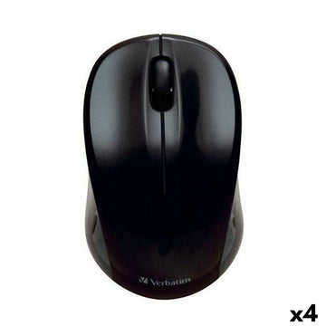 Wireless Mouse Verbatim GO NANO Black 1600 dpi (4 Units)