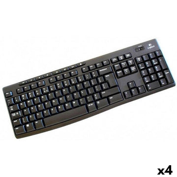 Wireless Keyboard Logitech K270 Black Spanish Qwerty (4 Units)